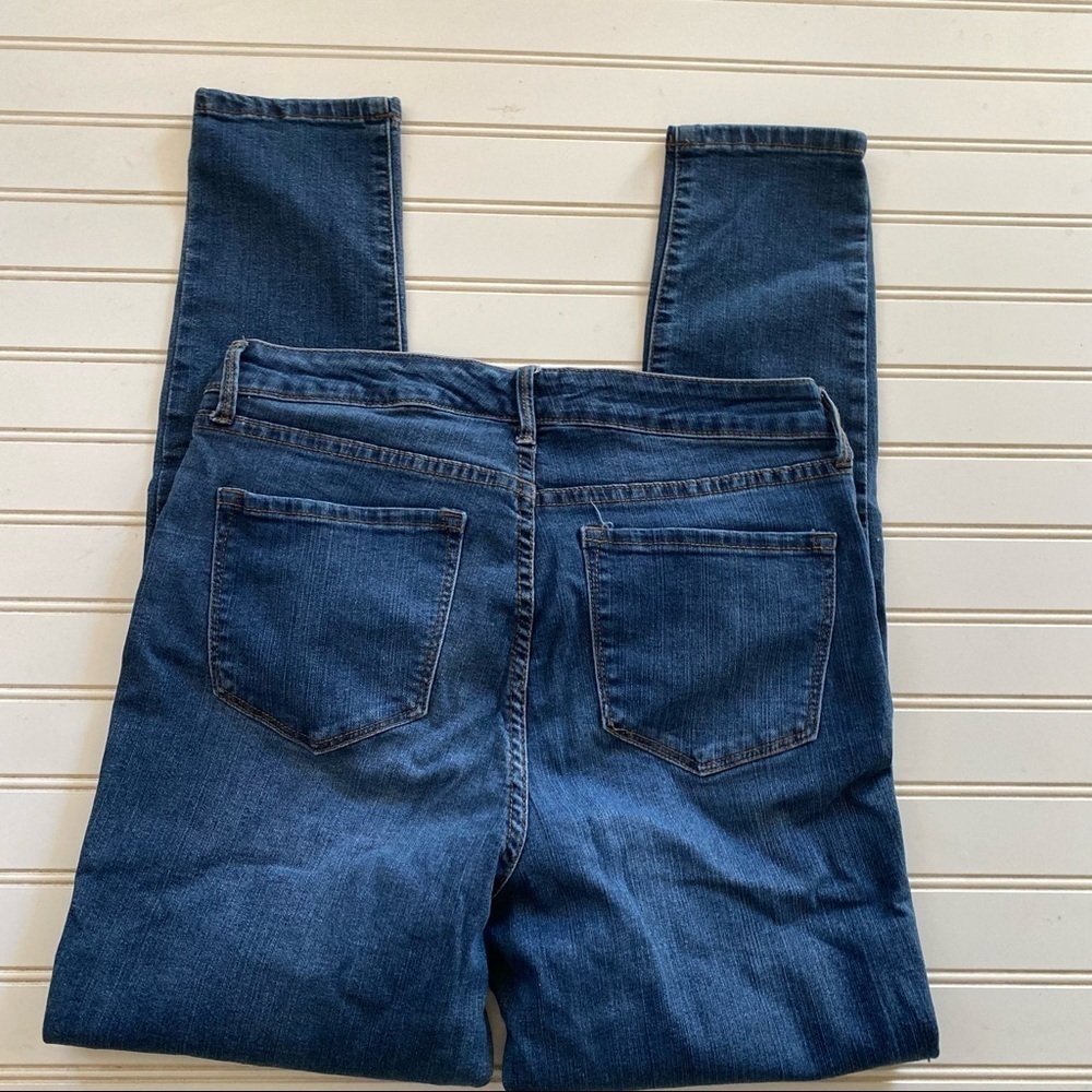 Nine West Jeans Cigarette High Rise Skinny 8 Dark Wash Denim Pants